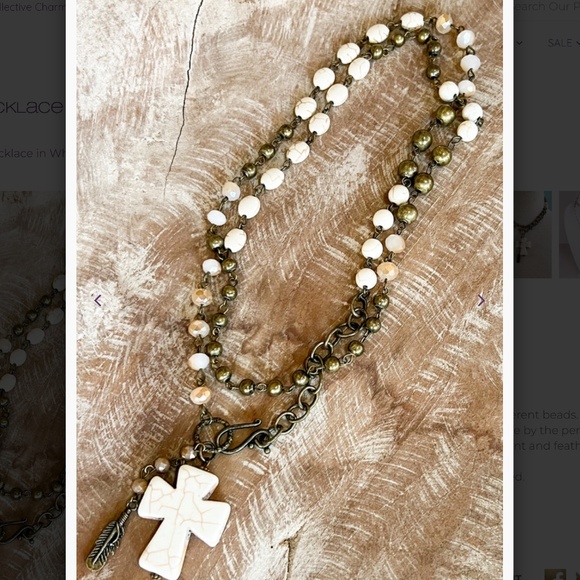 Bohemian “ Valerie “ Boho Adjustable Beaded Necklace - Picture 3 of 7